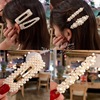 Hairgrip from pearl, hairpins handmade, woven universal bangs, Korean style, internet celebrity, simple and elegant design