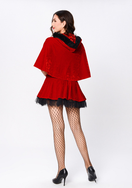 New style long hair Christmas dress two dimensional Little Red Riding Hood Christmas uniform new night stage performance