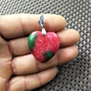Fuchsia double-sided pendant heart shaped jade heart-shaped, wholesale