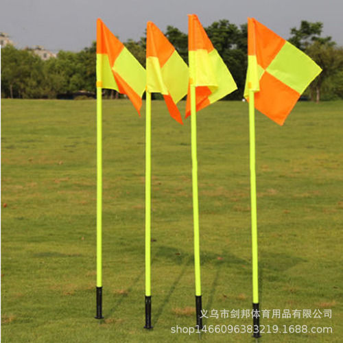 New disassembled spring nail football training sign pole spring ground corner flag snake-shaped running around the pole water-injected corner flag