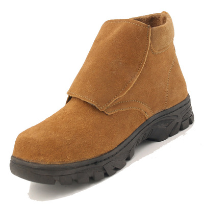 模壓大底翻毛皮焊工地安全防護鞋防砸鋼包頭幹活勞保鞋作訓大頭鞋