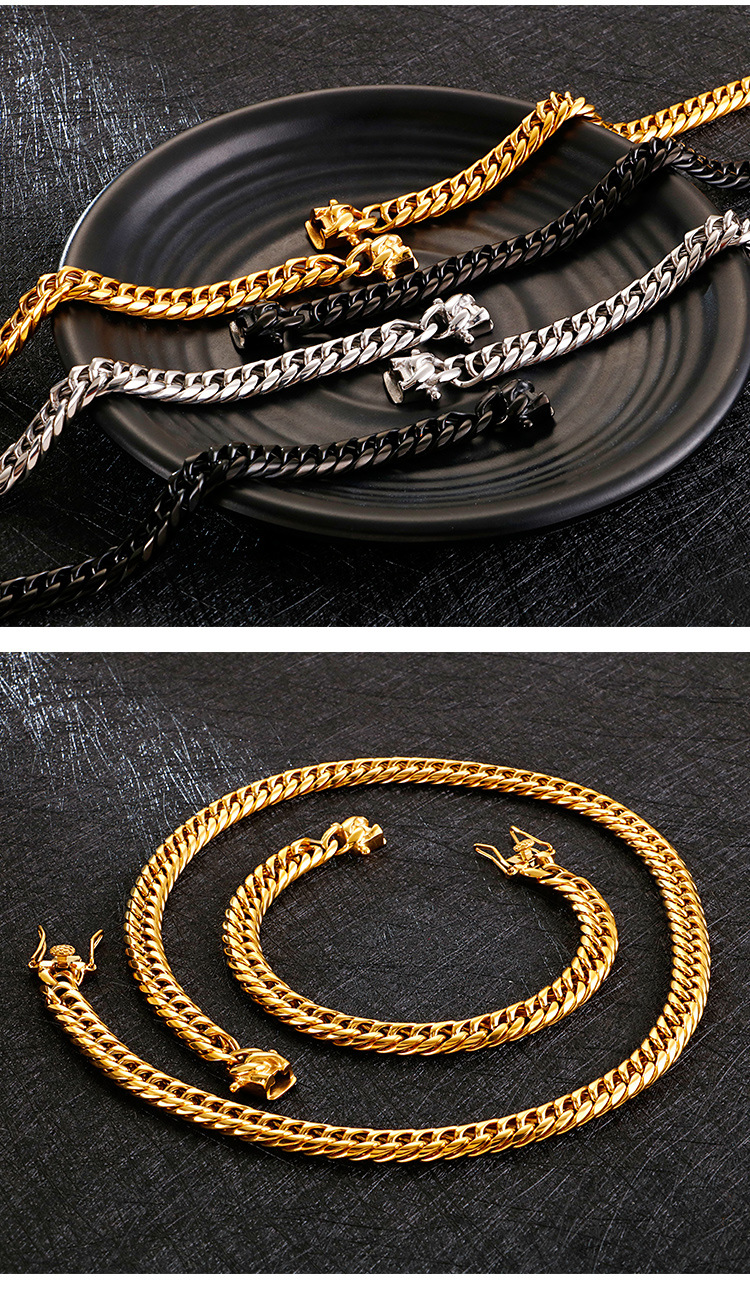 18K Gold Plated Plating Material Fashion 18K Gold Plated No Inlaid Titanium Steel Wholesale