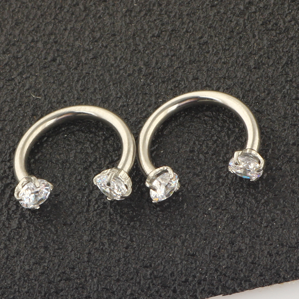 12-Piece Body Piercing Jewelry Set – Stainless Steel Nose Rings, Eyebrow Rings, Lip Rings, Earrings – Geometric Style detail image 12