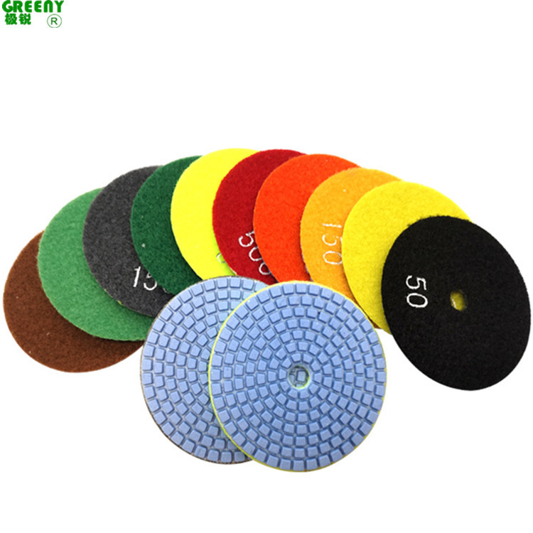 金刚石水磨片 4寸100mm大理石石材抛光片高档金刚石水磨片软磨片