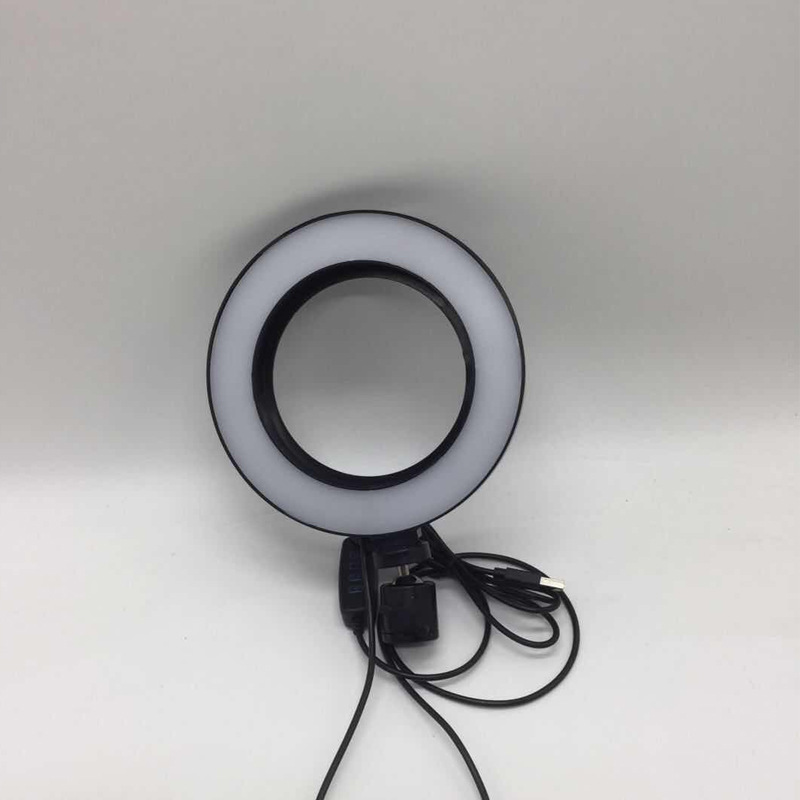 手机直播补光灯快手支架美颜灯LED环形自拍直播灯16CM闪光灯