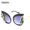 Metal retro trend glasses solar-powered, sunglasses, European style