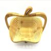 Factory direct selling bamboo folding fruit basket natural bamboo apple fruit plate handicraft gift storage basket wholesale