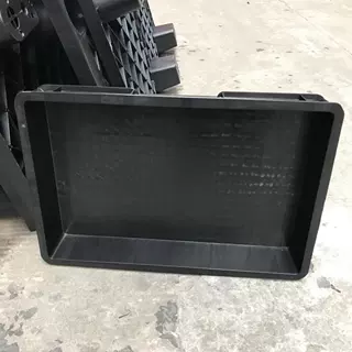 防静电黑色塑料浅方盘436*290*75加厚工具收纳盆元件储物盘零件盒