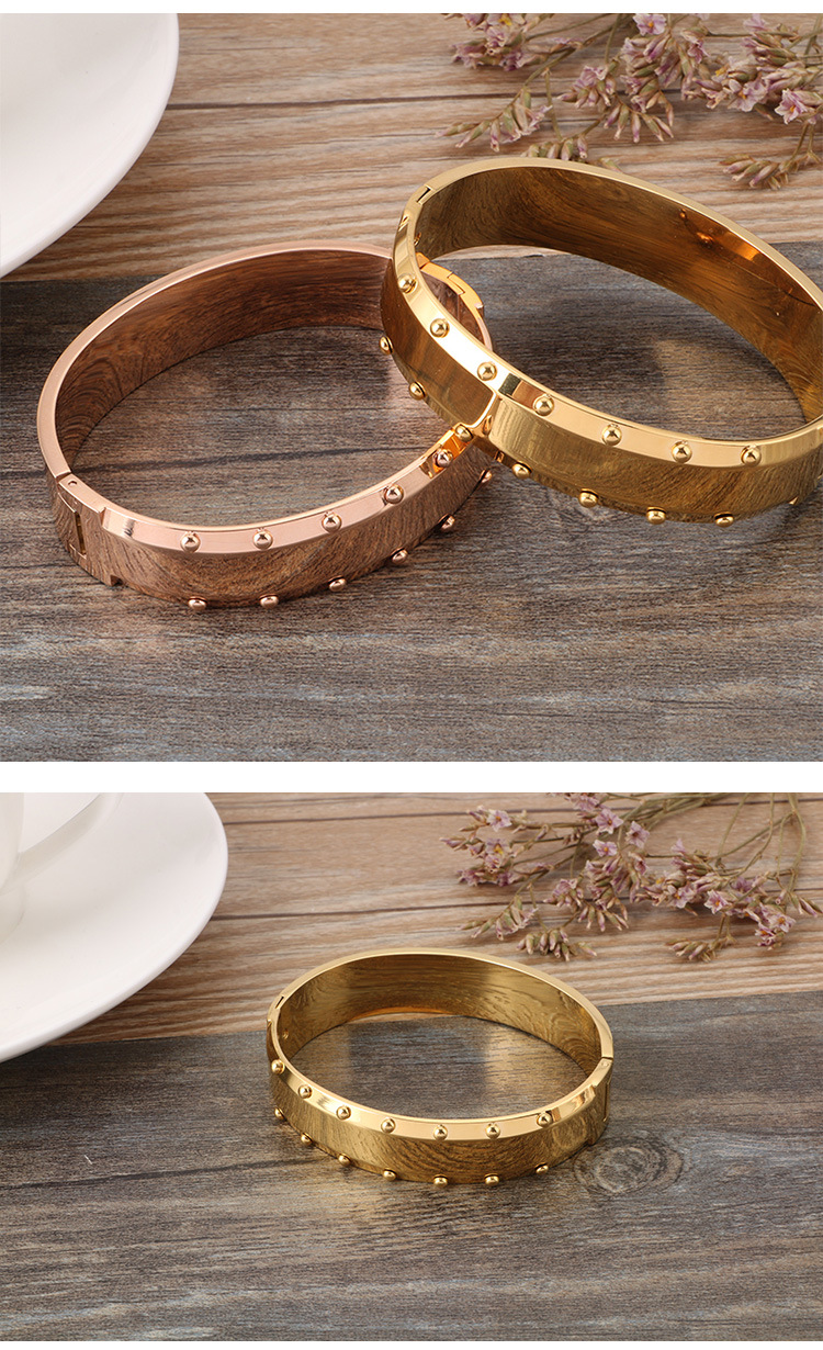 18k gold plating Plating Material Housewarming, Anniversary, Business, Wedding, Travel, Birthday, Festival Occasion Fashion Geometric Titanium Steel Stainless Steel Bracelets In Bulk
