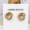 Fashionable metal matte earrings, European style, ebay