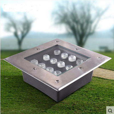 荐 LED地埋灯方形户外防水草坪灯广场公园室外景观不锈钢射灯