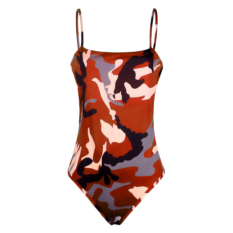 Slim Sling Camouflage Jumpsuit NSKX6214