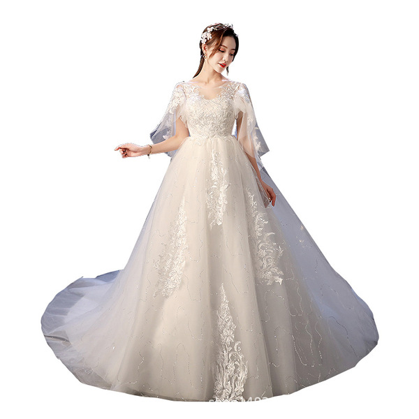 Floor-length wedding dress for pregnant women Suzhou retro large…