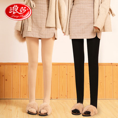 180g Langsha autumn and winter plus velvet dragon claw hair leggings nylon bare leg socks artifact high waist extra gear outer wear one-piece pants