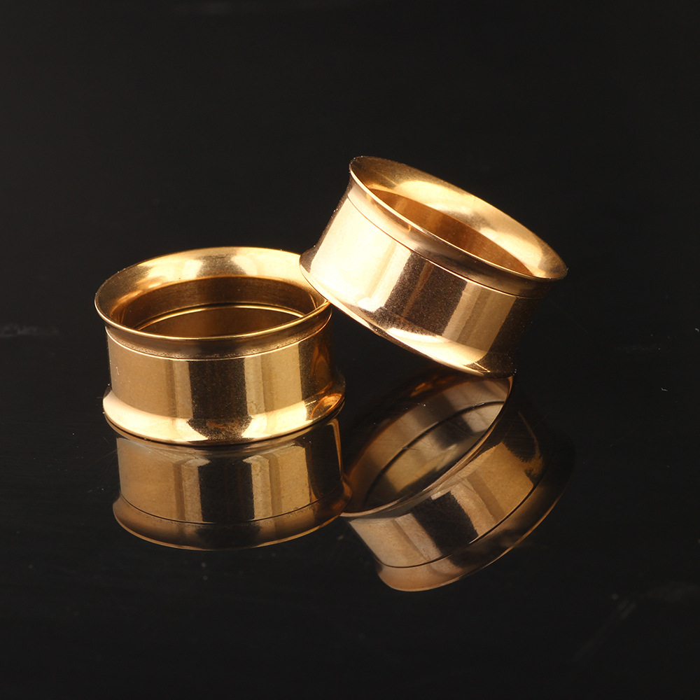 WISH Cross-Border Internal Thread Gold Ear Expander Plugs - 20mm Stainless Steel Ear Tunnels detail image 10