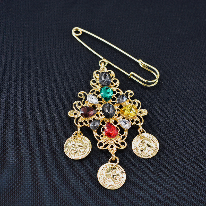 Simple Color Beauty Head Suit Jacket Baroque Brooch display picture 6