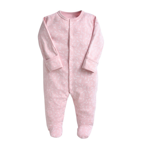Foreign trade ins aliexpress wish three-piece set of cotton foot-wrapped baby rompers, newborn long-sleeved jumpsuit