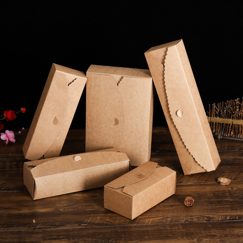 厂家现货烘焙包装盒定做马卡龙喜糖盒牛皮纸长方形蛋糕盒子批发