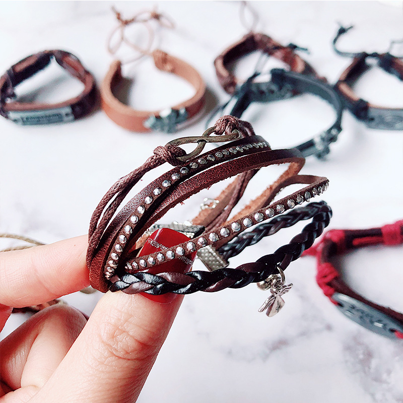 New Sale Genuine Vintage Leather Bracelets Design For Women Top Quality