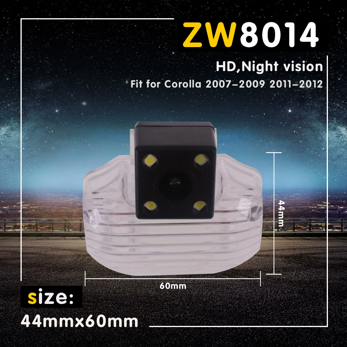 Применимо к 07/08/09/11/12 Corolla видеорегистратор HD камера заднего вида