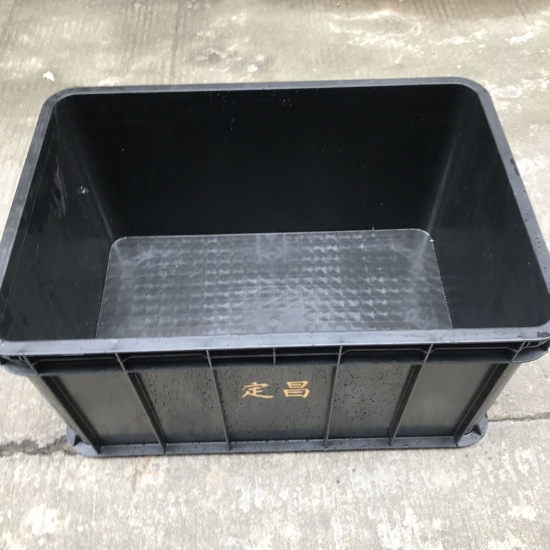 供应黑色塑料防静电周转箱 黑色加厚胶箱 6#黑色注塑胶箱