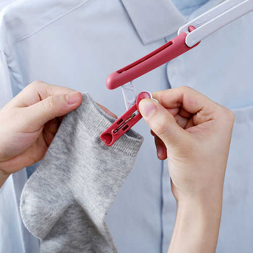 Simple Portable Travel Folding Clothes Hanger Outdoor Travel Home Multifunctional Magic Clothes Drying Rack Anti-Slip Clothes Hanger