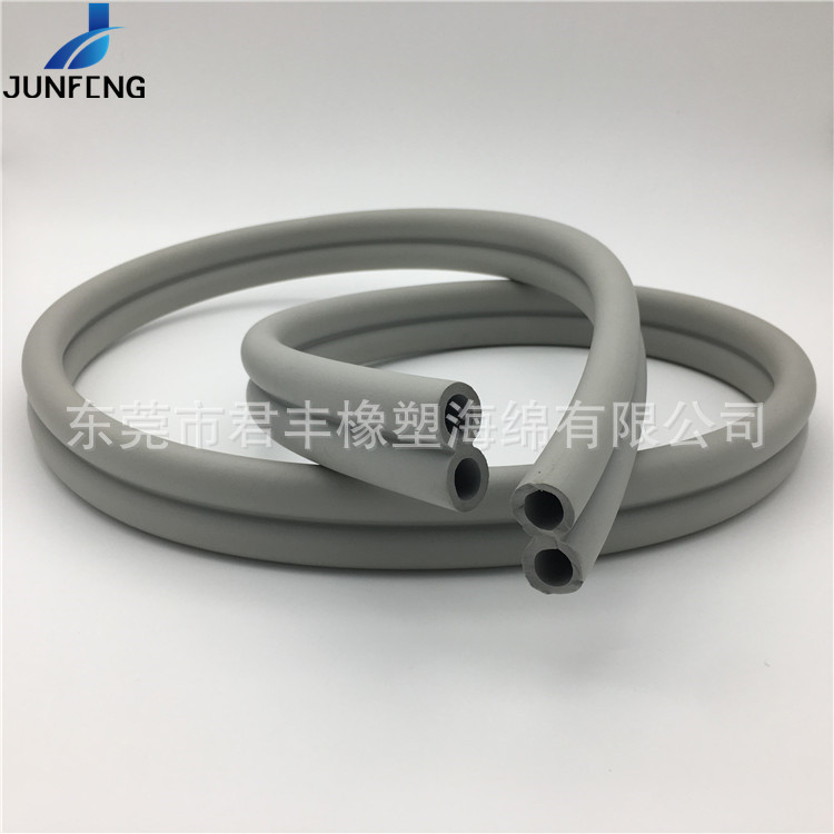 表面光滑单色nbr连体橡塑发泡海绵八字管工程钢管保护套高弹性