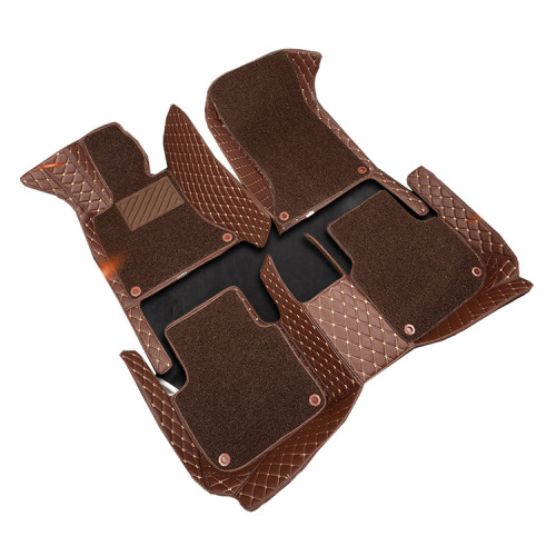 Car Mat Full Enclosure Direct Manufacturer Sales Double Layer Removable Butterfly Pattern Custom Car-Specific Cord-Laced Leather Mat