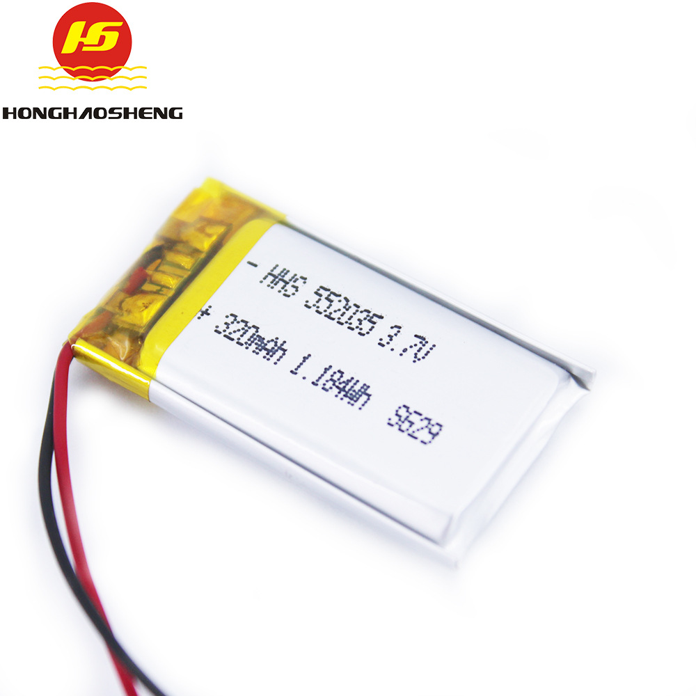 直销552530 350mah聚合物锂电池 3.7v鼠标点读笔录音笔聚合物电池