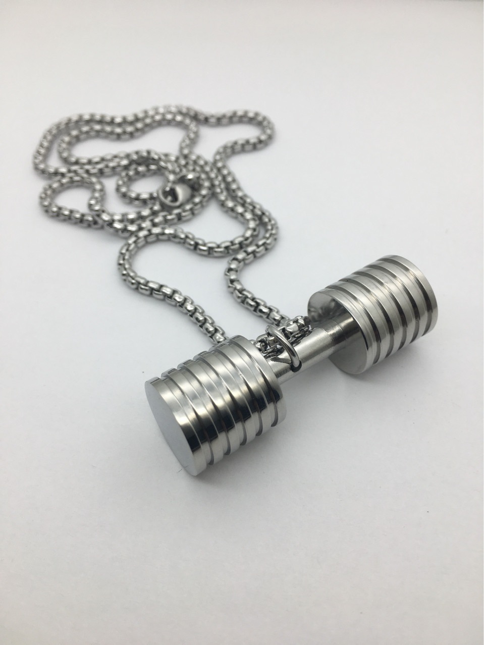 钛鋼啞鈴項鏈