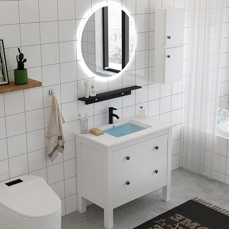 Northern Europe Wash one's face Basin cabinet combination Paint board Bathroom cabinet TOILET intelligence Wash station Light extravagance Simplicity Floor type