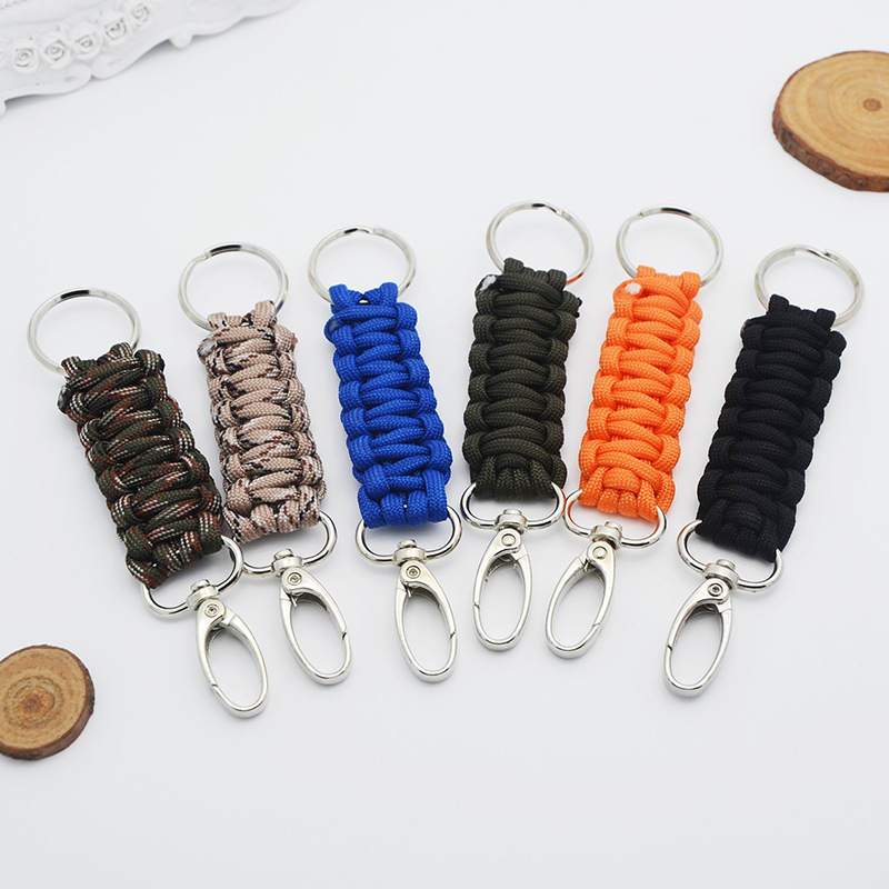 Amazon Selling outdoors Key buckle DIY manual weave Key chain Mountaineering key Pendant Customized machining