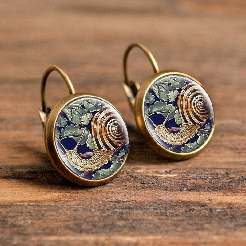 15g Weight Copper Ear Needle Material Glass Inlay Material Earrings Classification 1 Pair Quantity Daily, Party Occasion Alloy Material Animal, Round Pattern Women's Gender Plating, Inlay Design Casual, Simple Style Style 1 Pair Casual Simple Style Animal Round Plating Inlay Alloy Glass Earrings 10