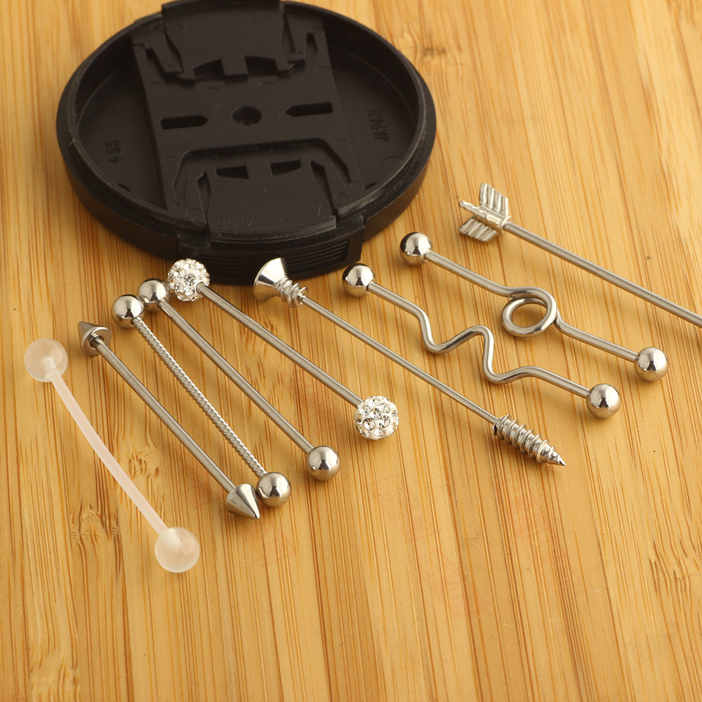 Labret piercing jewelry detail image