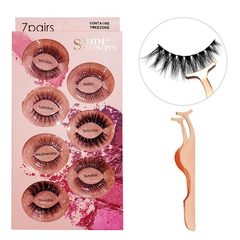 Sidi Shangpin 7 pairs of mixed false eyelashes, mink hair three-dimensional eyelashes, Amazon best-selling set