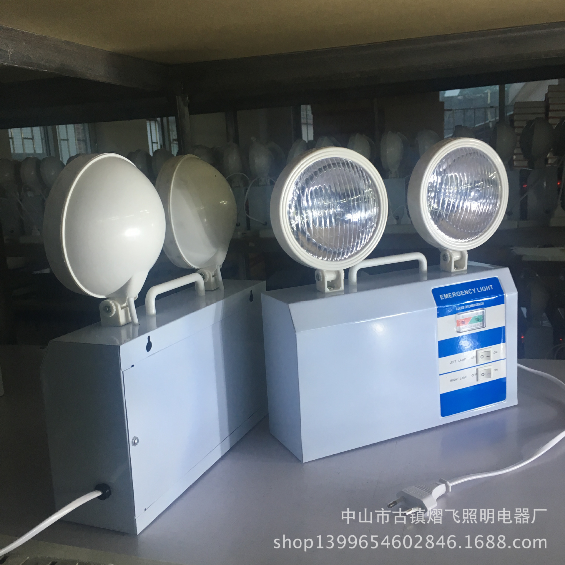 消防應急燈出口應急指示燈LED應急燈應急雙頭燈LED燈具廠家 外貿