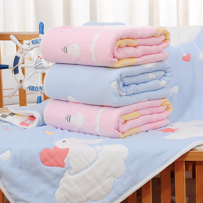 10 Gauze thickening Children are ventilation children quilt Autumn and winter Blanket 110*110 Warm Quilt Bath Towel