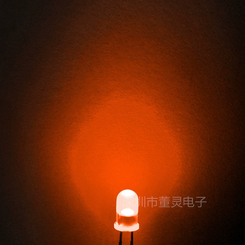 DEL lumière indicatrice orange à LED, 5 mm