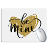 Cute girl girl heart, fresh literary and artistic love logo mouse pad