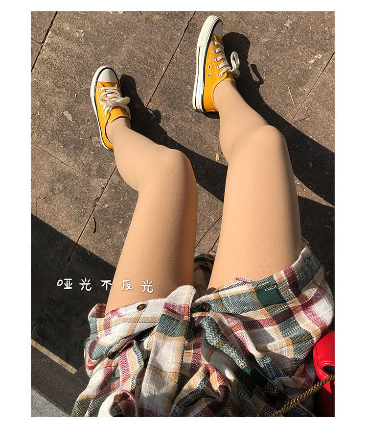 帮手描述图：秋冬光腿裸腿神器T裆肉色自然裸感加绒双层打底裤丝