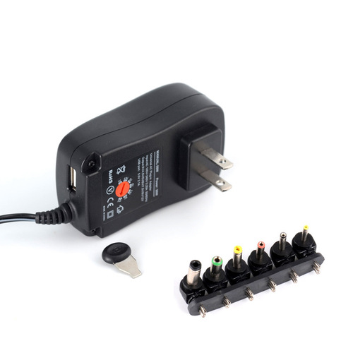 Cross-border hot selling 3-12V adjustable power supply 30W European switching power supply monitoring multi-function power adapter