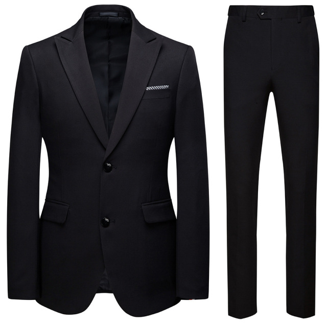 Two pieces of new autumn slim fit and cloth casual suit