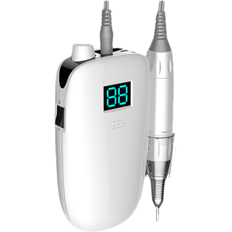 新款便攜式電動美甲打磨機(jī)35000轉(zhuǎn)帶無線充電指甲打磨器卸甲拋光