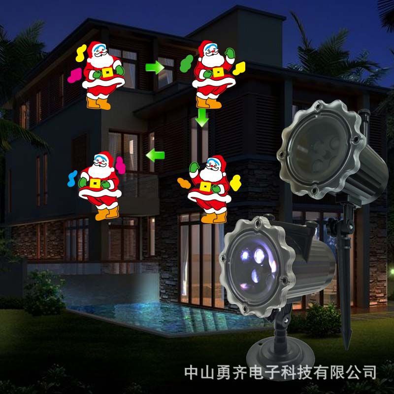不退色彩卡插卡动画灯 图案投影灯 圣诞万圣装饰灯 户外草坪灯