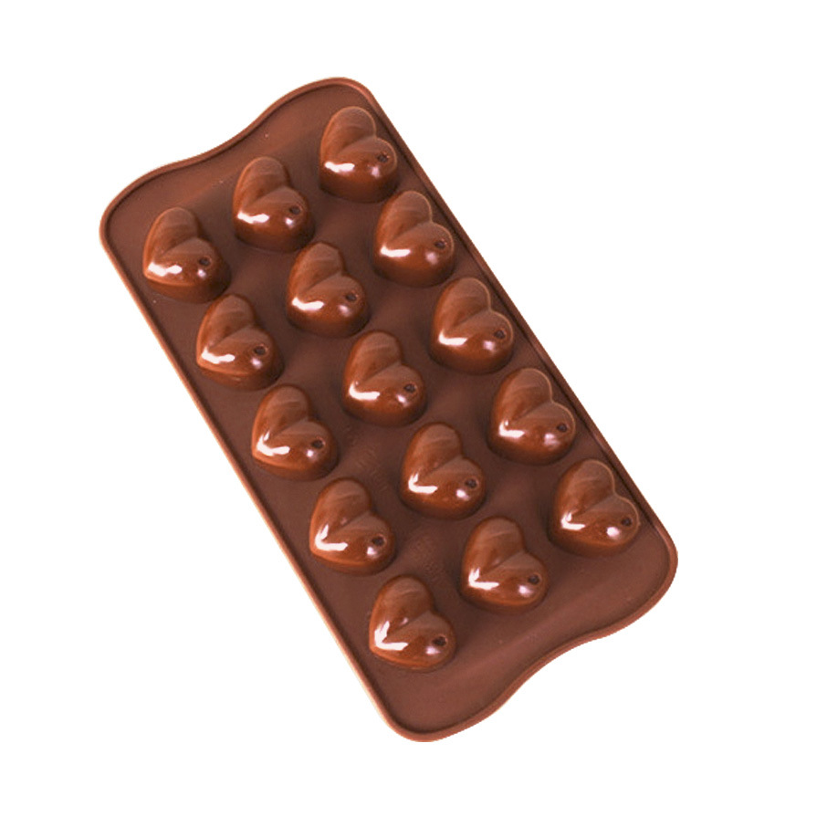 冰块冰格 情人节烘焙模具蛋糕模具 FDA心形硅胶DIY巧克力厂家批发