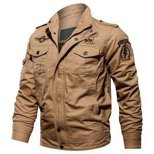 Thin tooling air force No.1 Jacket Large pure cotton wash casual coat