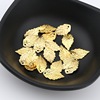DIY gold and silver color conservation pure copper three -dimensional leaf leaf pendant DIY ancient style jewelry accessories materials