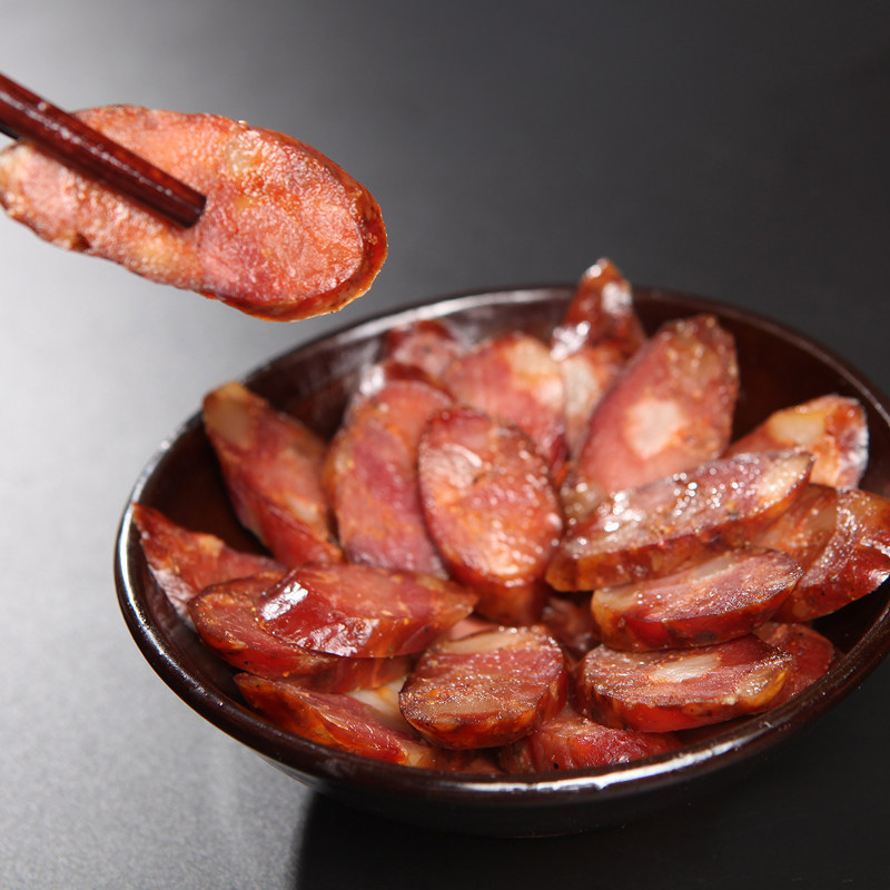 川味五香椒麻香肠纯肉腊肠四川特产猪肉农家手工腊肉500g一件代发|ru