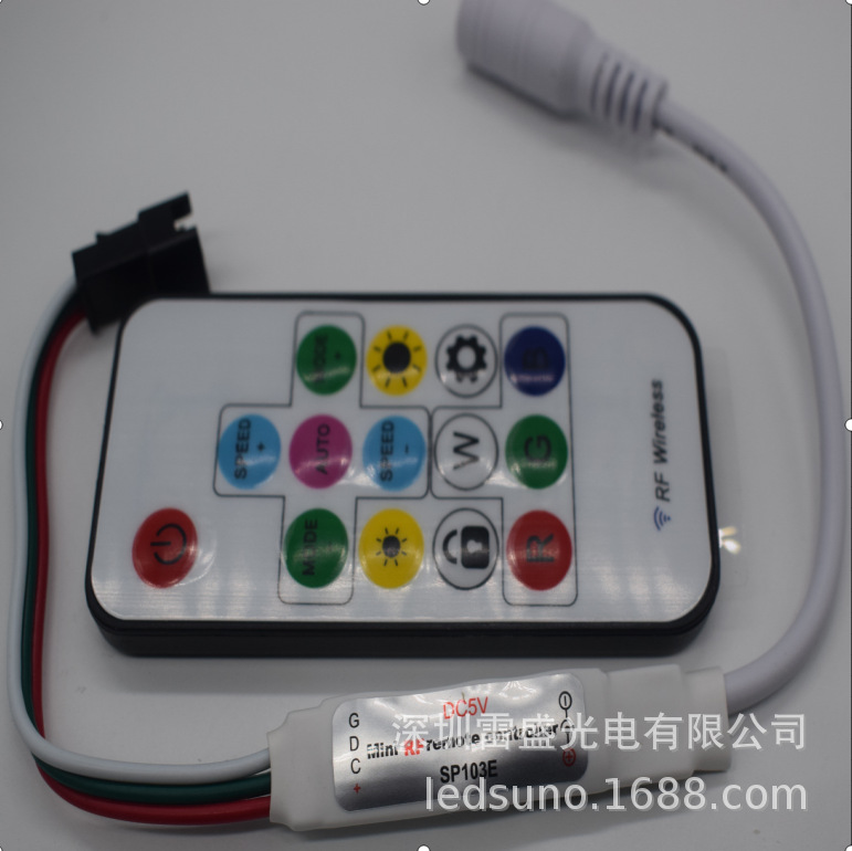 RF14 страх ключевой контроллер 5V встроенный 300 рисунков полноцветный контроллер WS2811 WS2812