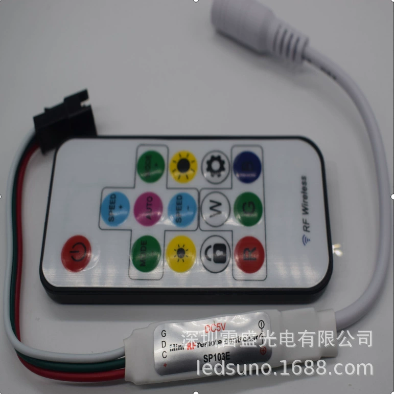 RF14 клавишный фантазийный контроллер 5V встроенный 300 узоров полноцветный контроллер WS2811 WS2812